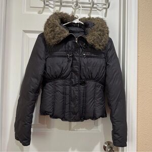 Abercrombie & Fitch Women’s Faux Fur Puffer Jacket